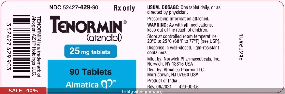 Buy Tenormin 100mg 28 Tablets | Atenolol Treatment — Order Online From $0.36